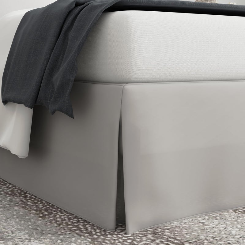 Bed Maker's Bed Makerâ€™s Never Lift Your Mattress Bed Skirt, Designed for Box Spring Beds, Split Corners, 14 Inch Drop Length, King, Silver - Image 2